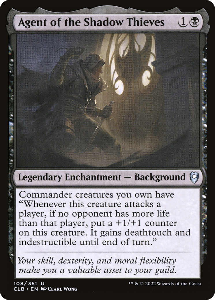 Agent of the Shadow Thieves (CLB-108) - Commander Legends: Battle for Baldur's Gate - Premium MTG Single from Wizards of the Coast - Just $0.08! Shop now at Game Crave Tournament Store