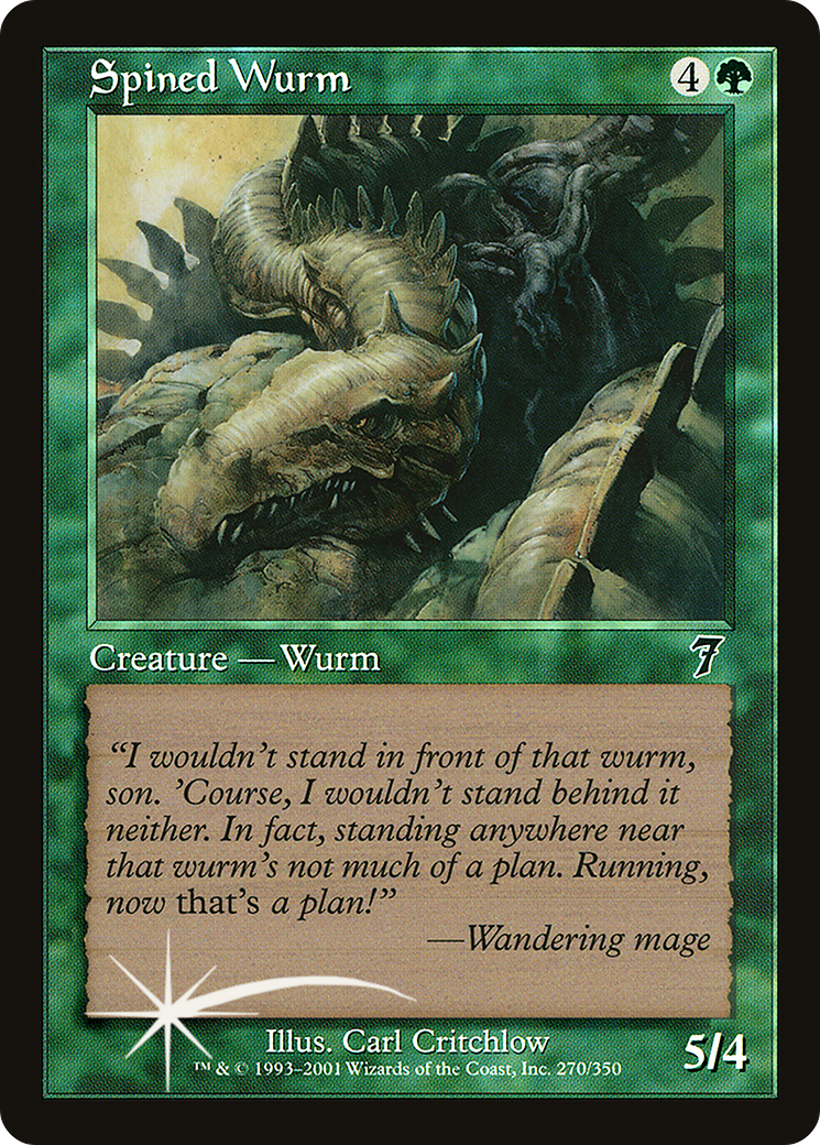 Spined Wurm (7ED-270★) - Seventh Edition Foil - Premium MTG Single from Wizards of the Coast - Just $0.90! Shop now at Game Crave Tournament Store