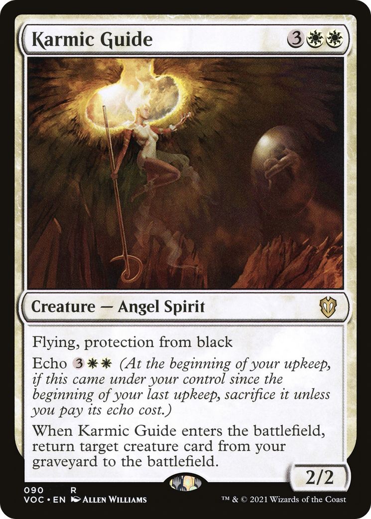 Karmic Guide (VOC-090) - Crimson Vow Commander - Premium MTG Single from Wizards of the Coast - Just $0.98! Shop now at Game Crave Tournament Store