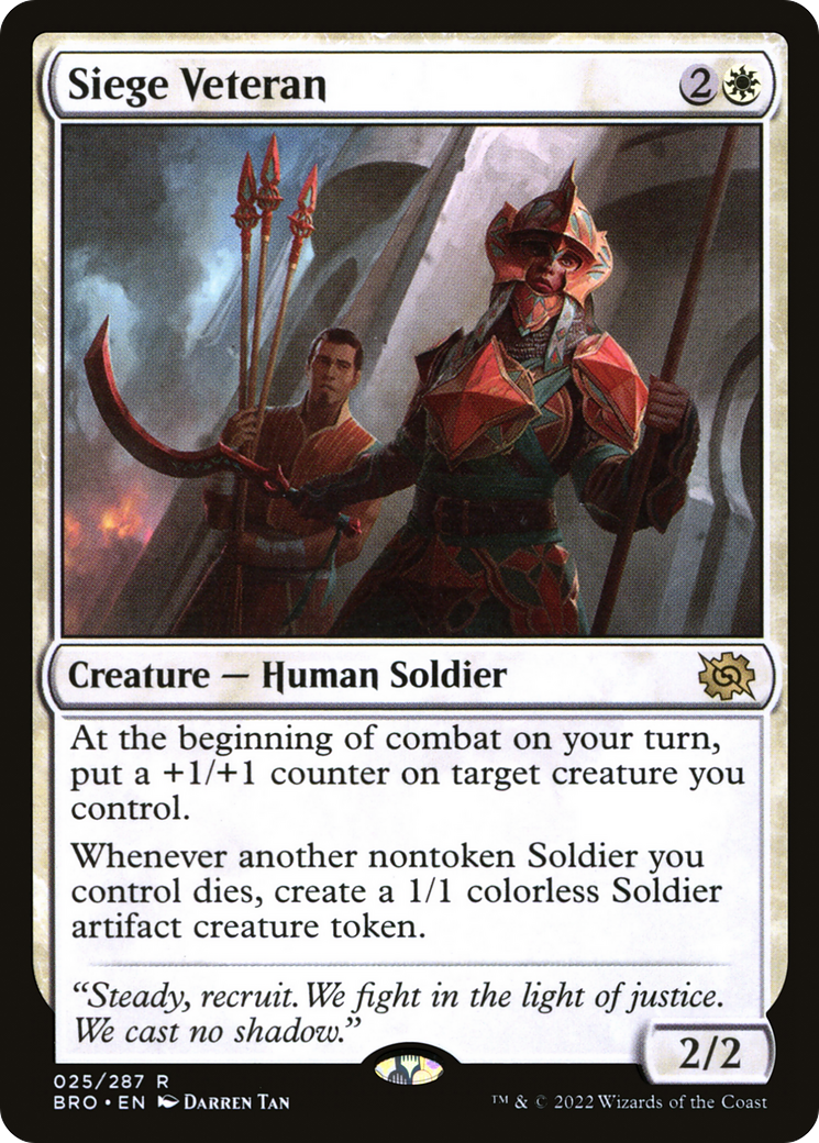 Siege Veteran (BRO-025) - The Brothers' War - Premium MTG Single from Wizards of the Coast - Just $0.08! Shop now at Game Crave Tournament Store