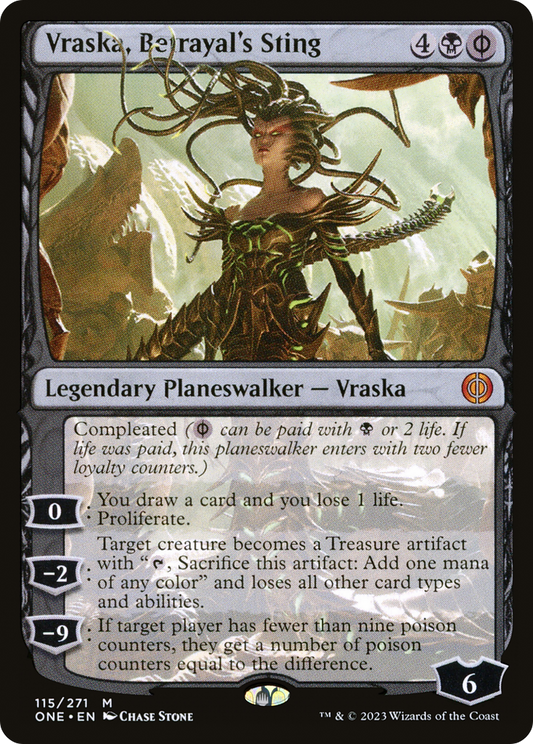 Vraska, Betrayal's Sting (ONE-115) - Phyrexia: All Will Be One - Premium MTG Single from Wizards of the Coast - Just $2.88! Shop now at Game Crave Tournament Store