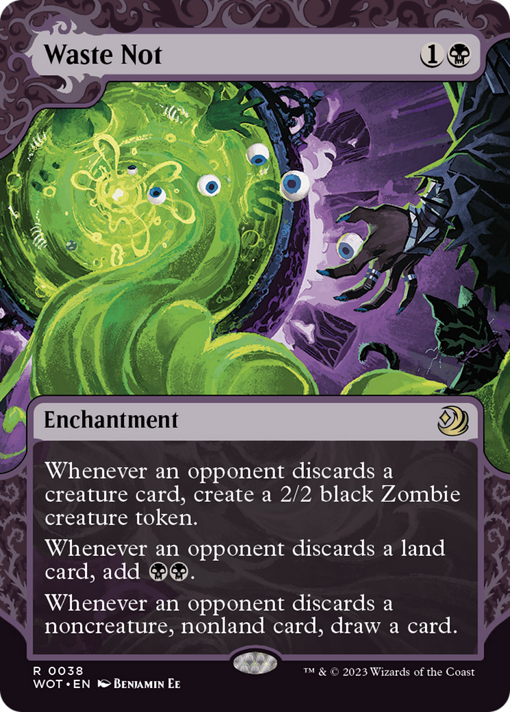 Waste Not (WOT-038) - Wilds of Eldraine: Enchanting Tales: (Showcase) (Borderless) - Premium MTG Single from Wizards of the Coast - Just $0.67! Shop now at Game Crave Tournament Store