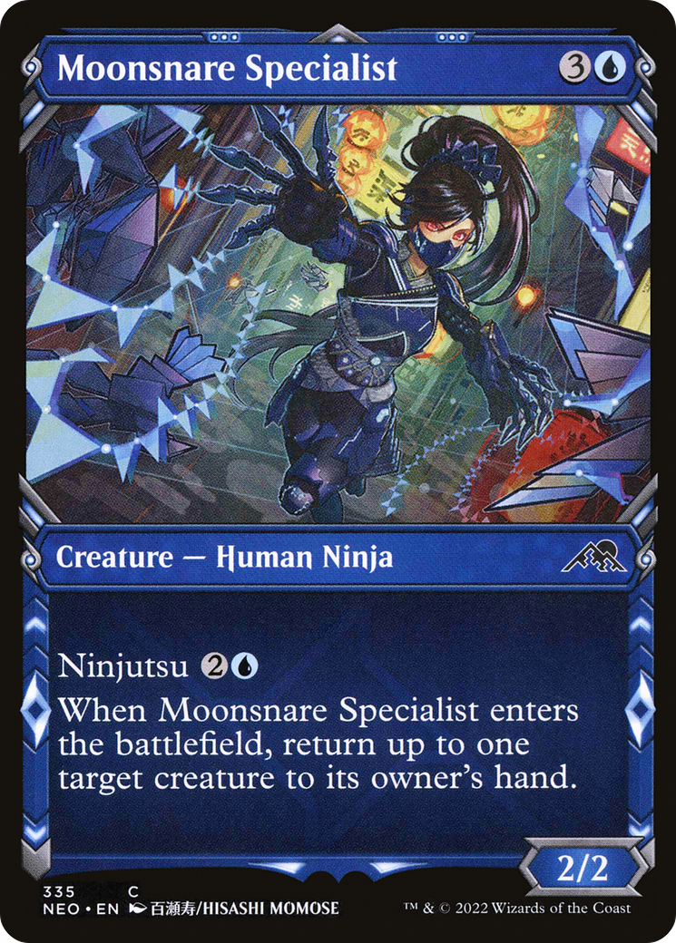 Moonsnare Specialist (NEO-335) - Kamigawa: Neon Dynasty: (Showcase) - Premium MTG Single from Wizards of the Coast - Just $0.08! Shop now at Game Crave Tournament Store