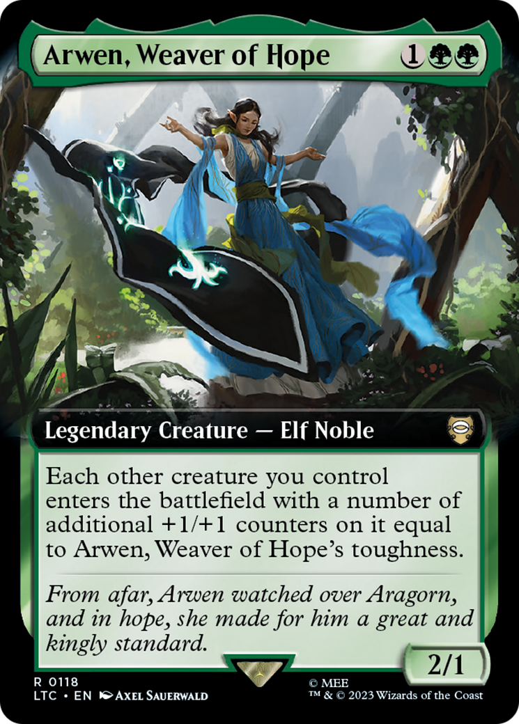 Arwen, Weaver of Hope (LTC-118) - Tales of Middle-earth Commander: (Extended Art) - Premium MTG Single from Wizards of the Coast - Just $1.91! Shop now at Game Crave Tournament Store