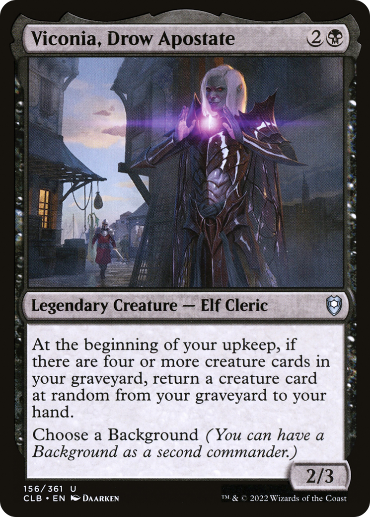 Viconia, Drow Apostate (CLB-156) - Commander Legends: Battle for Baldur's Gate Foil - Premium MTG Single from Wizards of the Coast - Just $0.08! Shop now at Game Crave Tournament Store