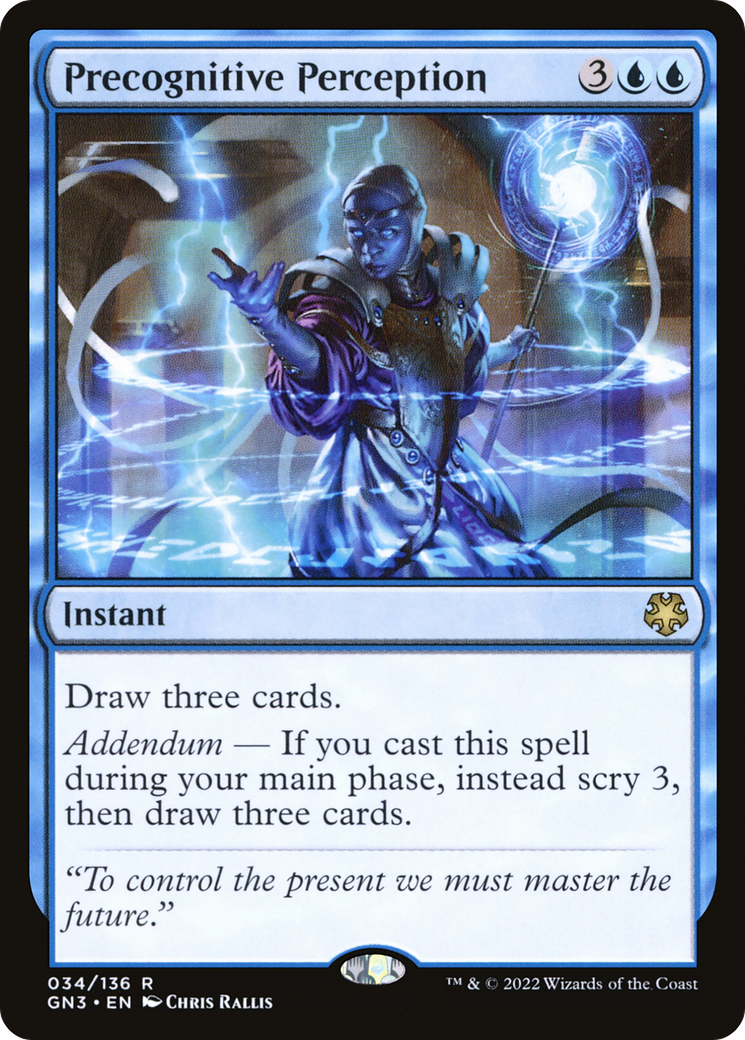 Precognitive Perception (GN3-034) - Game Night: Free-for-All - Premium MTG Single from Wizards of the Coast - Just $0.08! Shop now at Game Crave Tournament Store