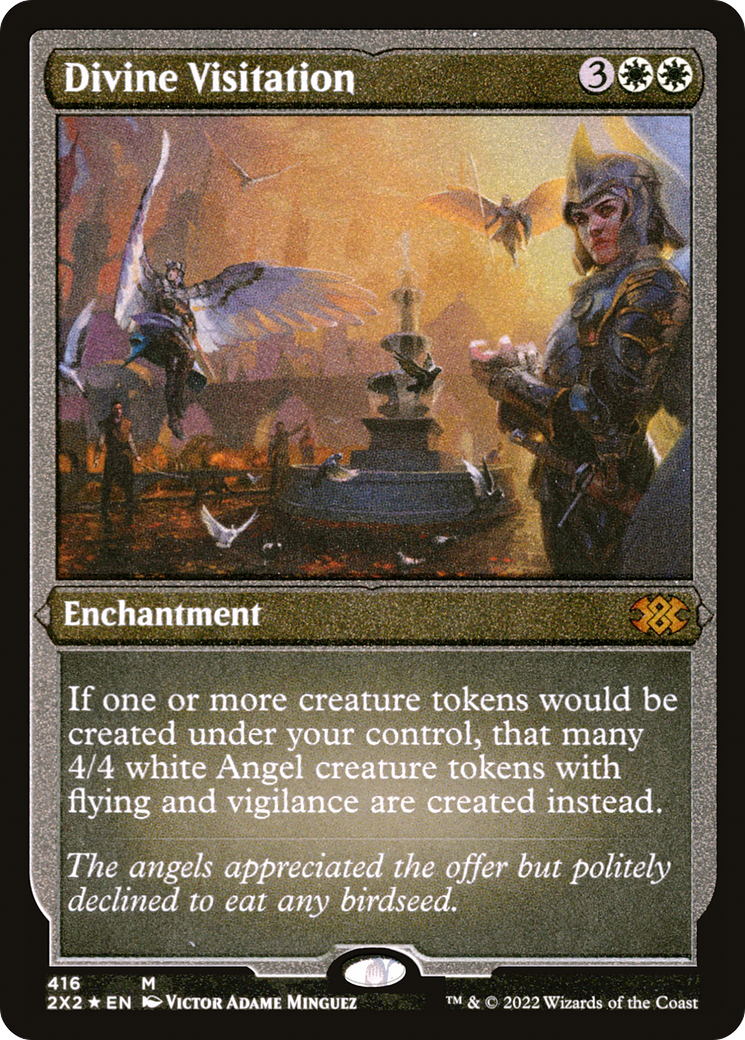 Divine Visitation (2X2-416) - Double Masters 2022 Etched Foil - Premium MTG Single from Wizards of the Coast - Just $4.35! Shop now at Game Crave Tournament Store