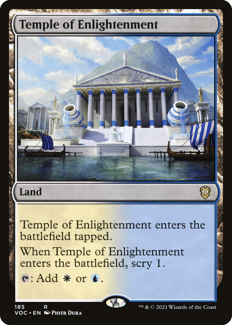 Temple of Enlightenment (VOC-185) - Crimson Vow Commander - Premium MTG Single from Wizards of the Coast - Just $0.08! Shop now at Game Crave Tournament Store