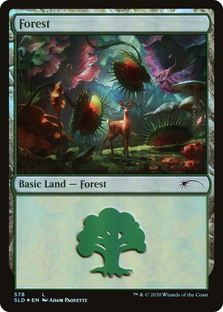 Forest (SLD-578) - Secret Lair Drop Foil - Premium MTG Single from Wizards of the Coast - Just $0.51! Shop now at Game Crave Tournament Store