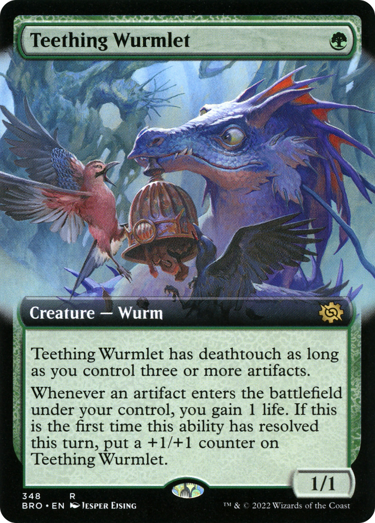 Teething Wurmlet (BRO-348) - The Brothers' War: (Extended Art) - Premium MTG Single from Wizards of the Coast - Just $0.33! Shop now at Game Crave Tournament Store