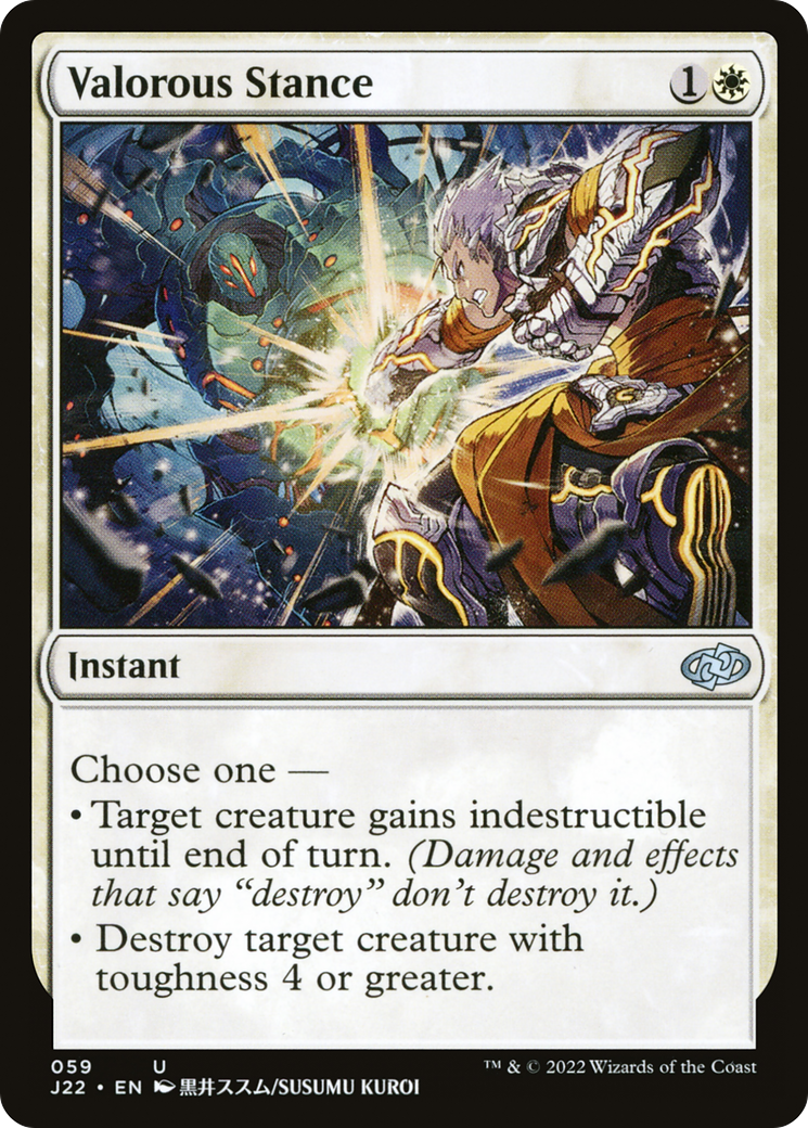 Valorous Stance (J22-059) - Jumpstart 2022 - Premium MTG Single from Wizards of the Coast - Just $0.08! Shop now at Game Crave Tournament Store