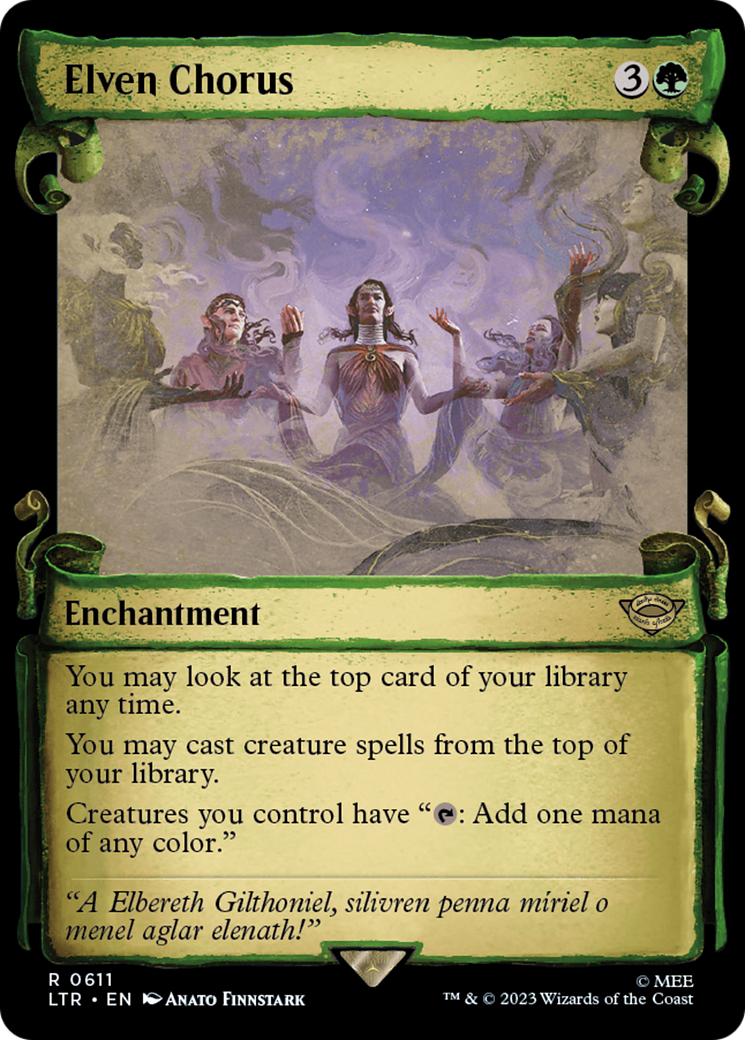 Elven Chorus (LTR-611) - The Lord of the Rings: Tales of Middle-earth: (Showcase) - Premium MTG Single from Wizards of the Coast - Just $1.92! Shop now at Game Crave Tournament Store