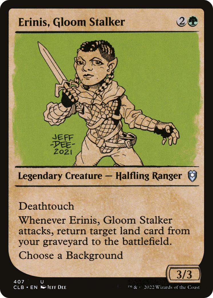 Erinis, Gloom Stalker (CLB-407) - Commander Legends: Battle for Baldur's Gate: (Showcase) - Premium MTG Single from Wizards of the Coast - Just $0.08! Shop now at Game Crave Tournament Store