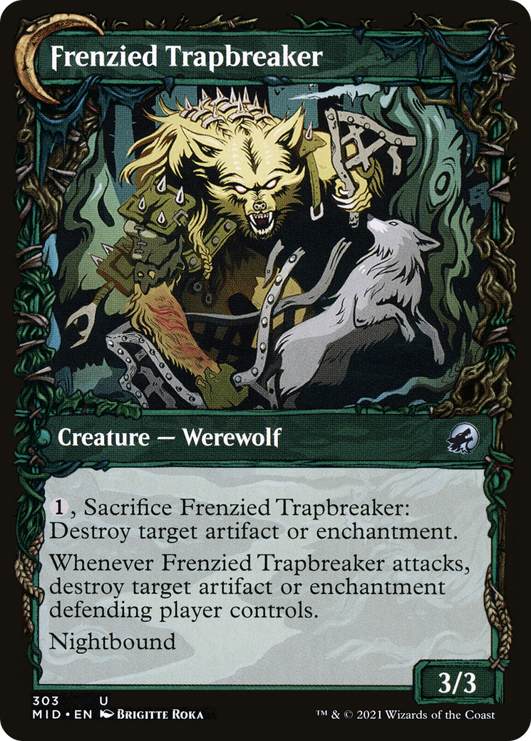 Outland Liberator // Frenzied Trapbreaker (MID-303) - Innistrad: Midnight Hunt: (Showcase, Double Faced Transform) Foil - Premium MTG Single from Wizards of the Coast - Just $0.24! Shop now at Game Crave Tournament Store
