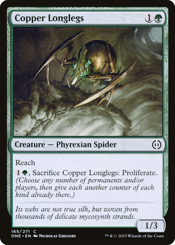 Copper Longlegs (ONE-165) - Phyrexia: All Will Be One - Premium MTG Single from Wizards of the Coast - Just $0.05! Shop now at Game Crave Tournament Store