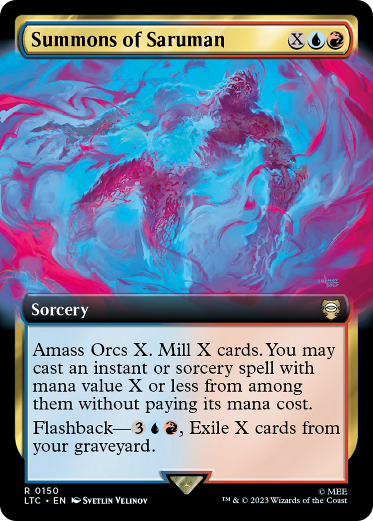 Summons of Saruman (LTC-150) - Tales of Middle-earth Commander: (Extended Art) - Premium MTG Single from Wizards of the Coast - Just $0.26! Shop now at Game Crave Tournament Store