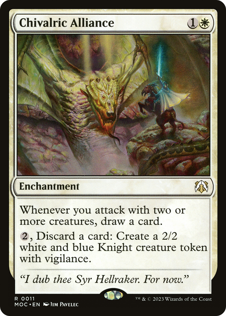 Chivalric Alliance (MOC-011) - March of the Machine Commander - Premium MTG Single from Wizards of the Coast - Just $2.02! Shop now at Game Crave Tournament Store