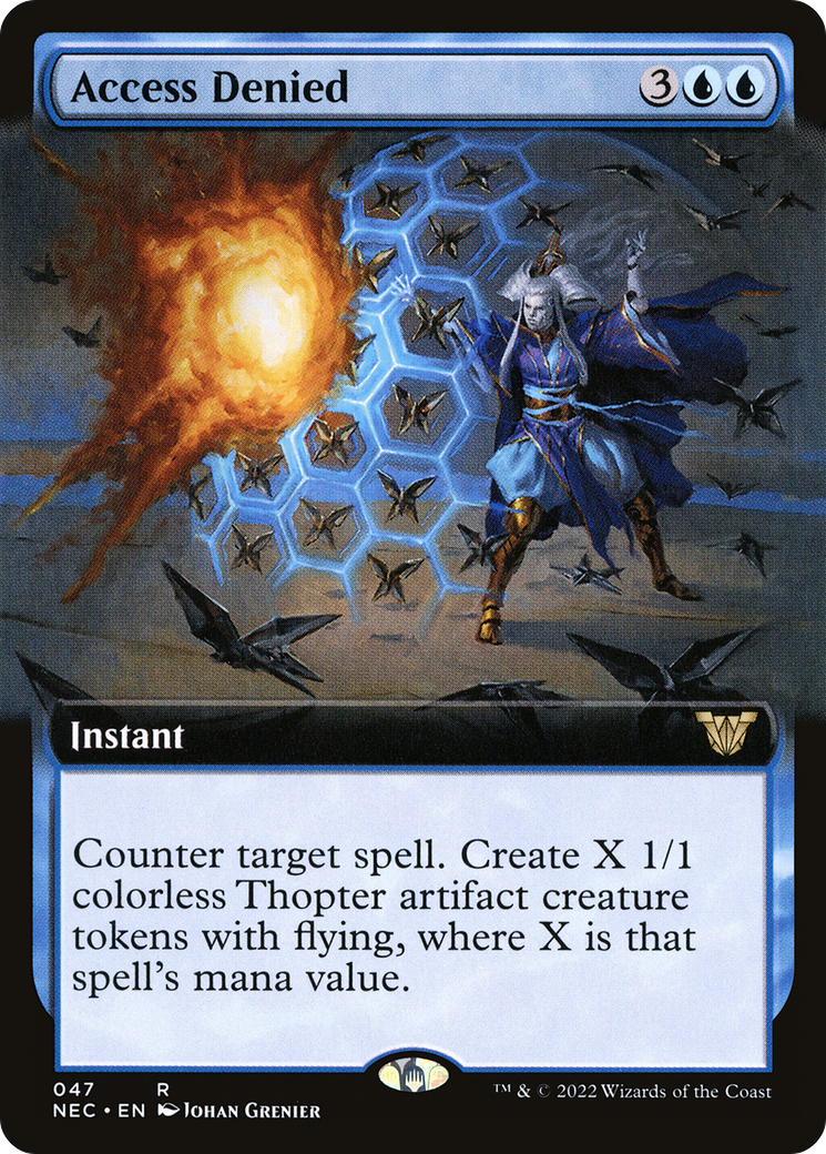 Access Denied (NEC-047) - Neon Dynasty Commander: (Extended Art) - Premium MTG Single from Wizards of the Coast - Just $0.26! Shop now at Game Crave Tournament Store