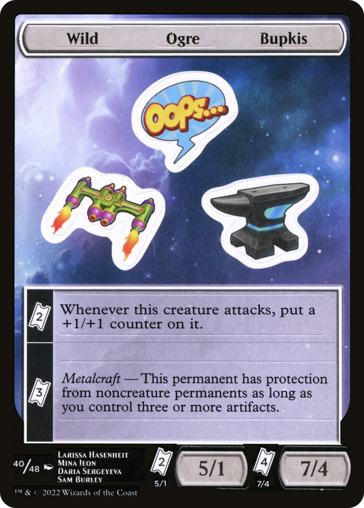Wild Ogre Bupkis (SUNF-040) - Unfinity Sticker Sheets - Premium MTG Single from Wizards of the Coast - Just $0.25! Shop now at Game Crave Tournament Store