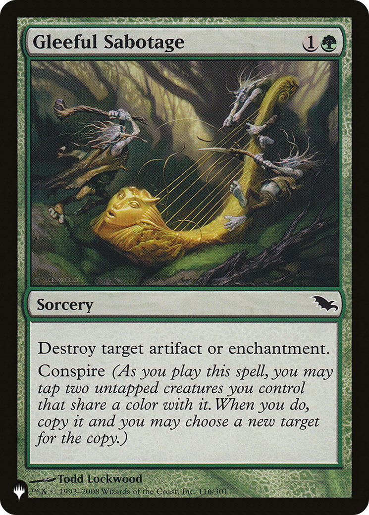 Gleeful Sabotage (PLIST-1212) - The List - Premium MTG Single from Wizards of the Coast - Just $0.08! Shop now at Game Crave Tournament Store