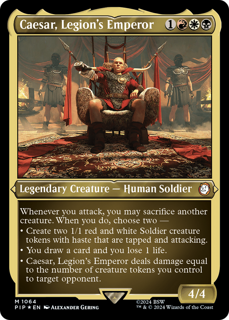Caesar, Legion's Emperor (PIP-1064) - Fallout Foil - Premium MTG Single from Wizards of the Coast - Just $0.48! Shop now at Game Crave Tournament Store