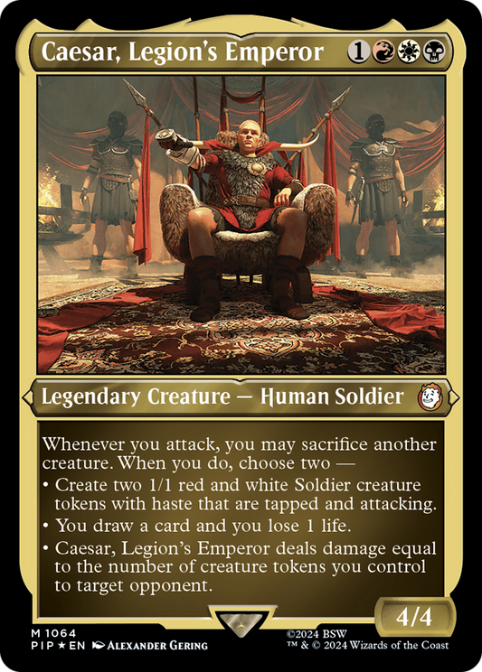 Caesar, Legion's Emperor (PIP-1064) - Fallout Foil - Premium MTG Single from Wizards of the Coast - Just $0.48! Shop now at Game Crave Tournament Store