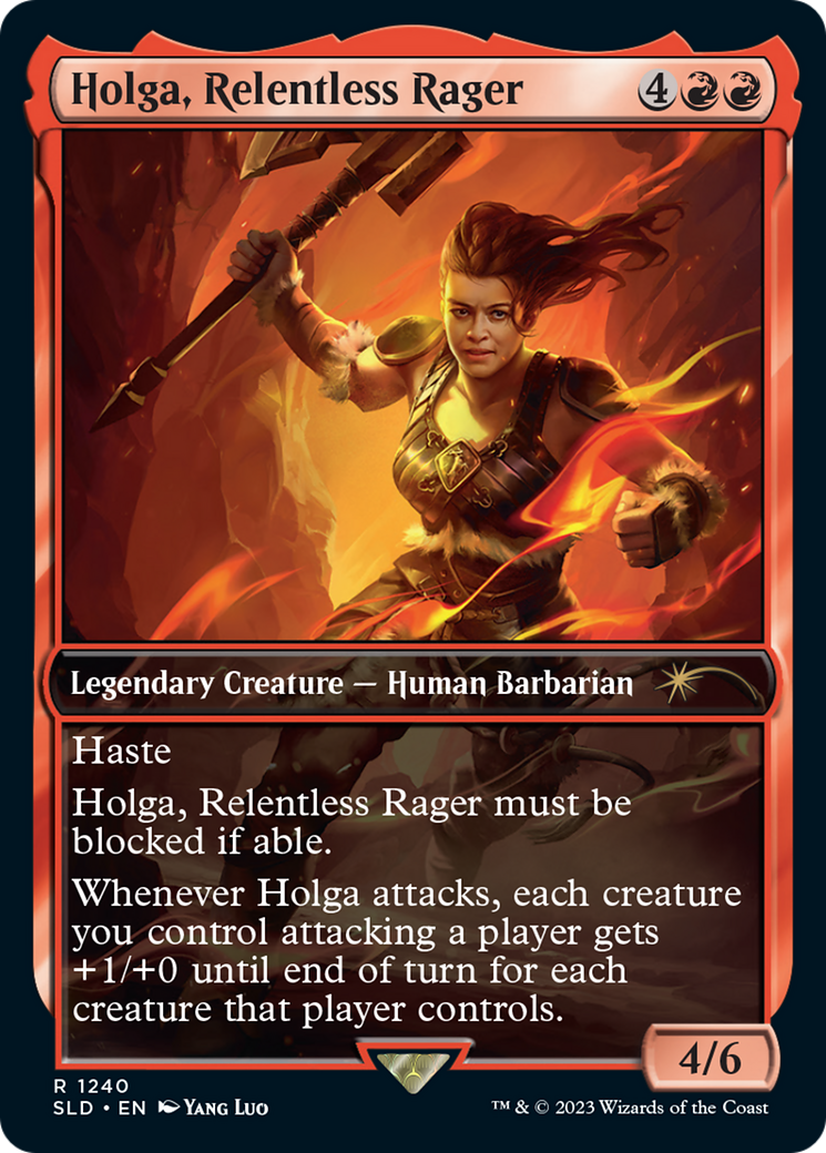 Holga, Relentless Rager (SLD-1240) - Secret Lair Drop - Premium MTG Single from Wizards of the Coast - Just $1.97! Shop now at Game Crave Tournament Store
