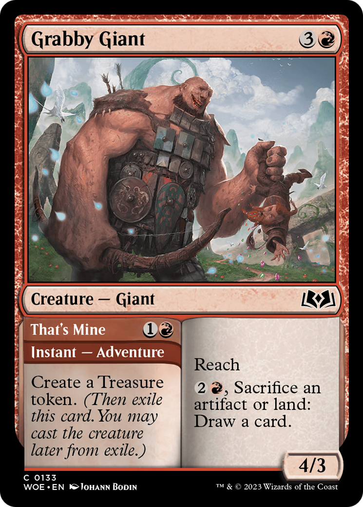 Grabby Giant // That's Mine (WOE-133) - Wilds of Eldraine - Premium MTG Single from Wizards of the Coast - Just $0.08! Shop now at Game Crave Tournament Store