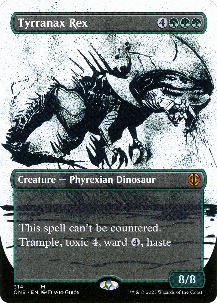 Tyrranax Rex (ONE-314) - Phyrexia: All Will Be One: (Showcase) (Borderless) - Premium MTG Single from Wizards of the Coast - Just $1.07! Shop now at Game Crave Tournament Store