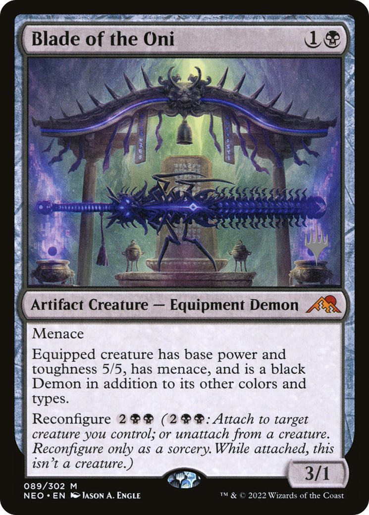 Blade of the Oni (PNEO-89P) - Kamigawa: Neon Dynasty Promos - Premium MTG Single from Wizards of the Coast - Just $0.25! Shop now at Game Crave Tournament Store