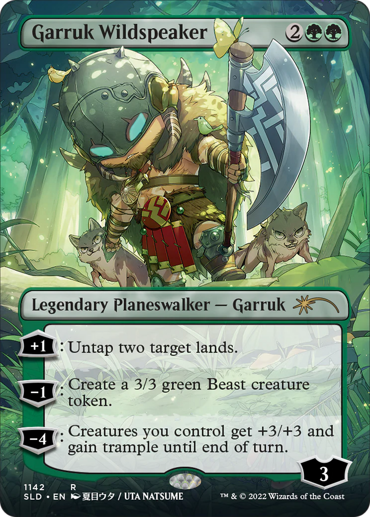 Garruk Wildspeaker (SLD-1142) - Secret Lair Drop (Borderless) Foil - Premium MTG Single from Wizards of the Coast - Just $2.18! Shop now at Game Crave Tournament Store