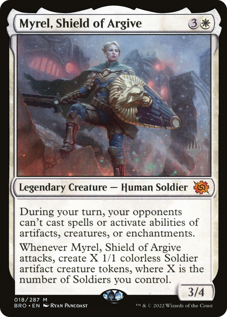 Myrel, Shield of Argive (PBRO-18P) - The Brothers' War Promos Foil - Premium MTG Single from Wizards of the Coast - Just $5.38! Shop now at Game Crave Tournament Store