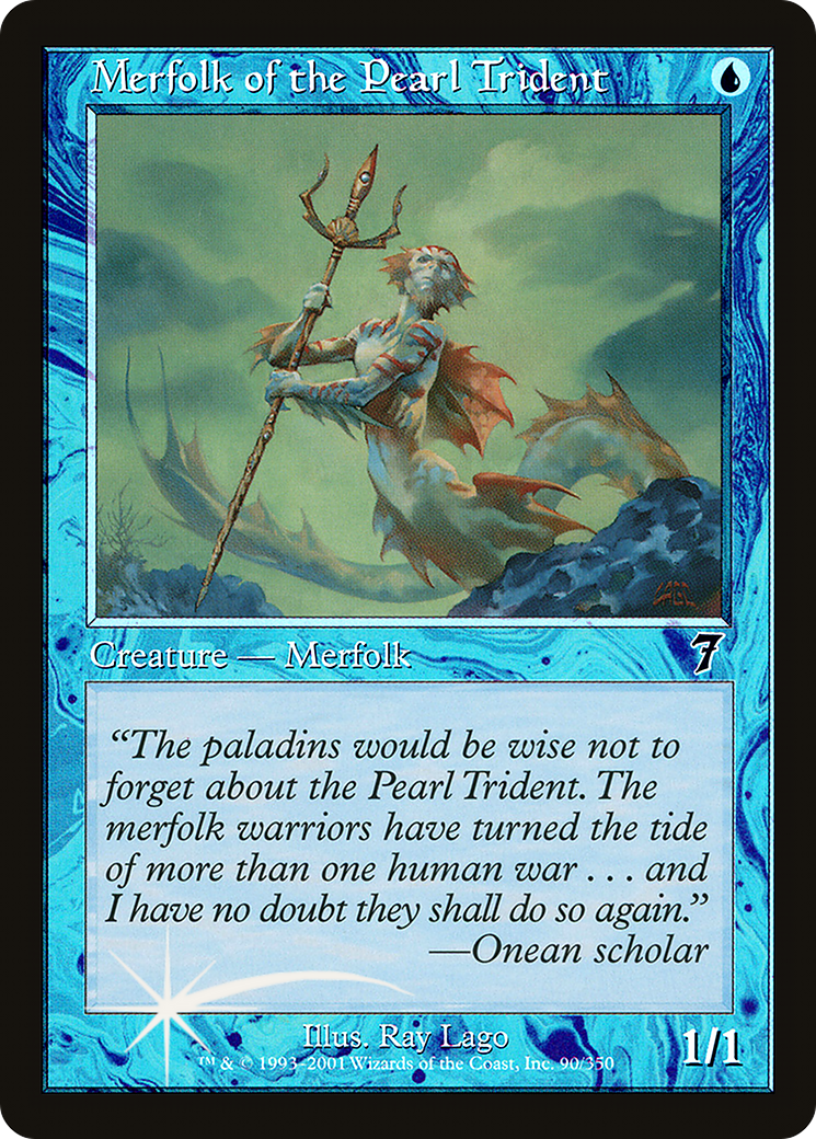Merfolk of the Pearl Trident (7ED-90★) - Seventh Edition Foil - Premium MTG Single from Wizards of the Coast - Just $1.20! Shop now at Game Crave Tournament Store