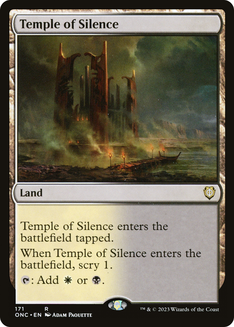 Temple of Silence (ONC-171) - Phyrexia: All Will Be One Commander - Premium MTG Single from Wizards of the Coast - Just $0.08! Shop now at Game Crave Tournament Store