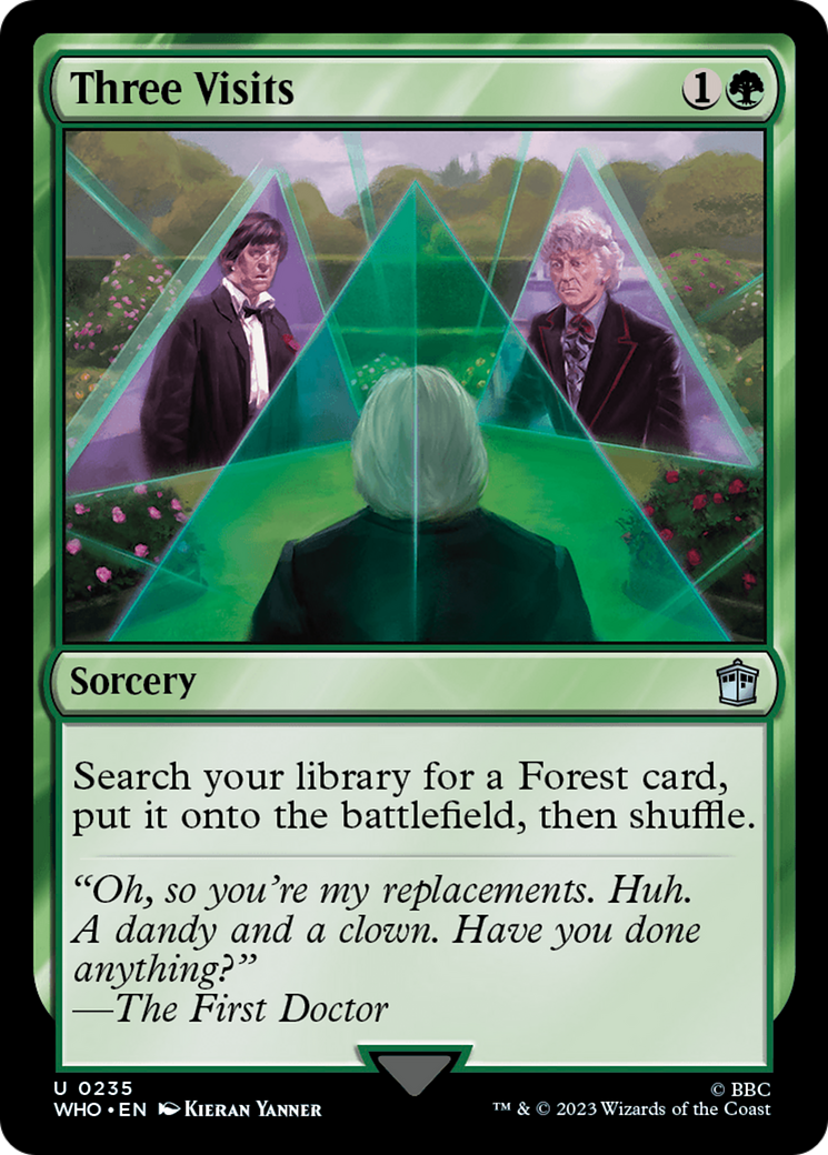 Three Visits (WHO-235) - Doctor Who Foil - Premium MTG Single from Wizards of the Coast - Just $7.49! Shop now at Game Crave Tournament Store