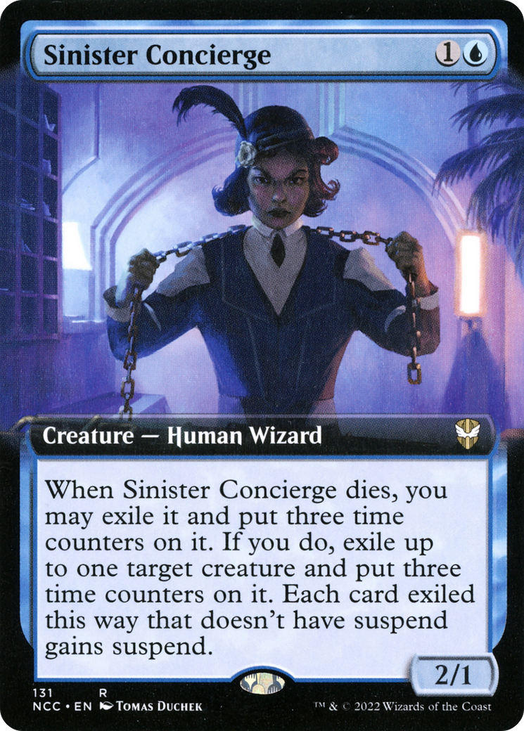 Sinister Concierge (NCC-131) - New Capenna Commander: (Extended Art) - Premium MTG Single from Wizards of the Coast - Just $1.42! Shop now at Game Crave Tournament Store