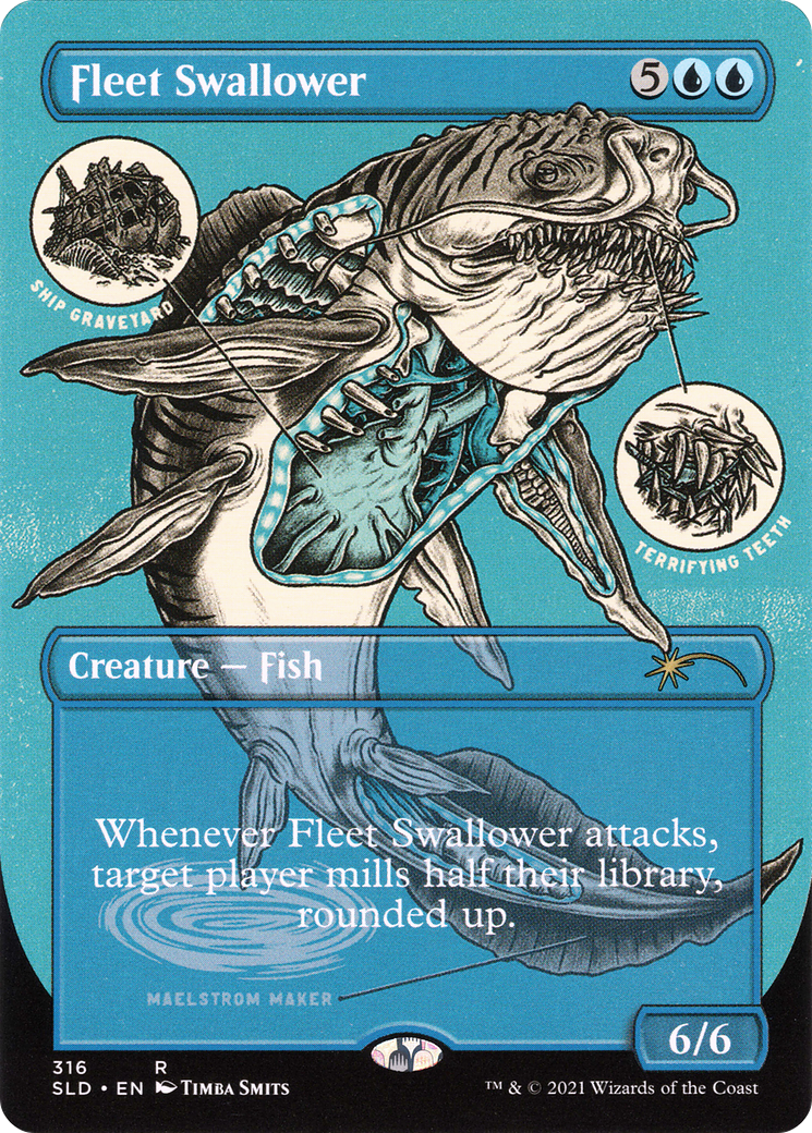 Fleet Swallower (SLD-316) - Secret Lair Drop (Borderless) Etched Foil - Premium MTG Single from Wizards of the Coast - Just $6.15! Shop now at Game Crave Tournament Store