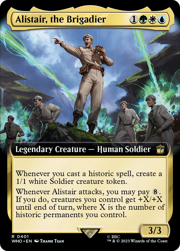 Alistair, the Brigadier (WHO-401) - Doctor Who: (Extended Art) Foil - Premium MTG Single from Wizards of the Coast - Just $0.08! Shop now at Game Crave Tournament Store