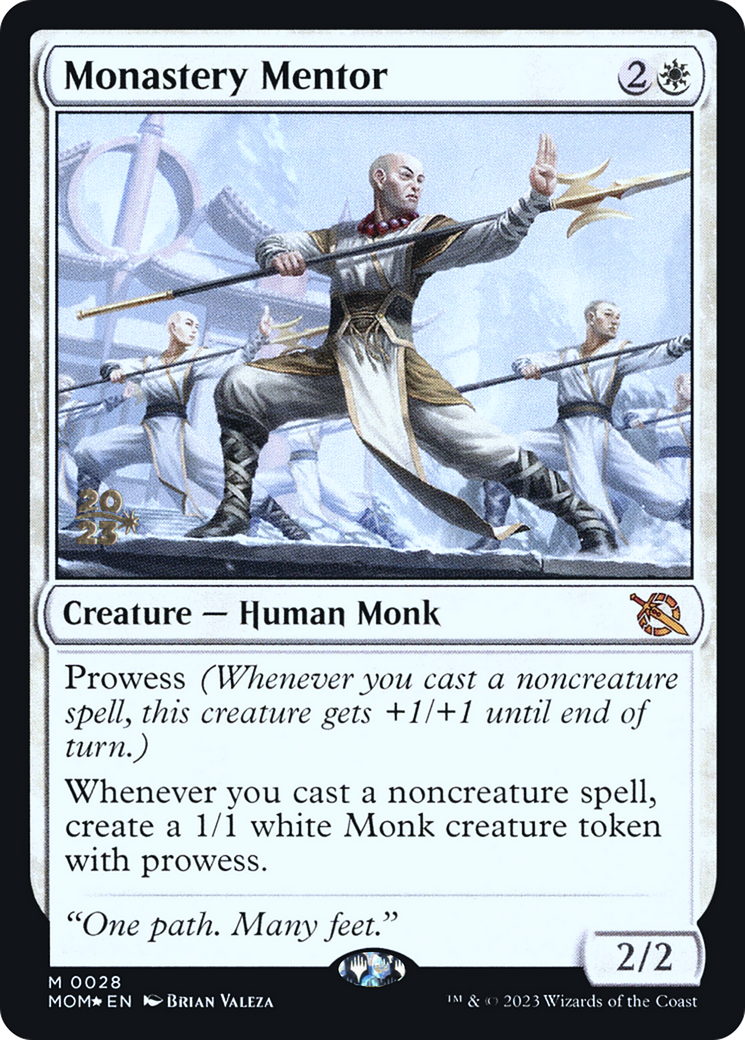 Monastery Mentor (PMOM-28S) - March of the Machine Promos Foil - Premium MTG Single from Wizards of the Coast - Just $0.87! Shop now at Game Crave Tournament Store