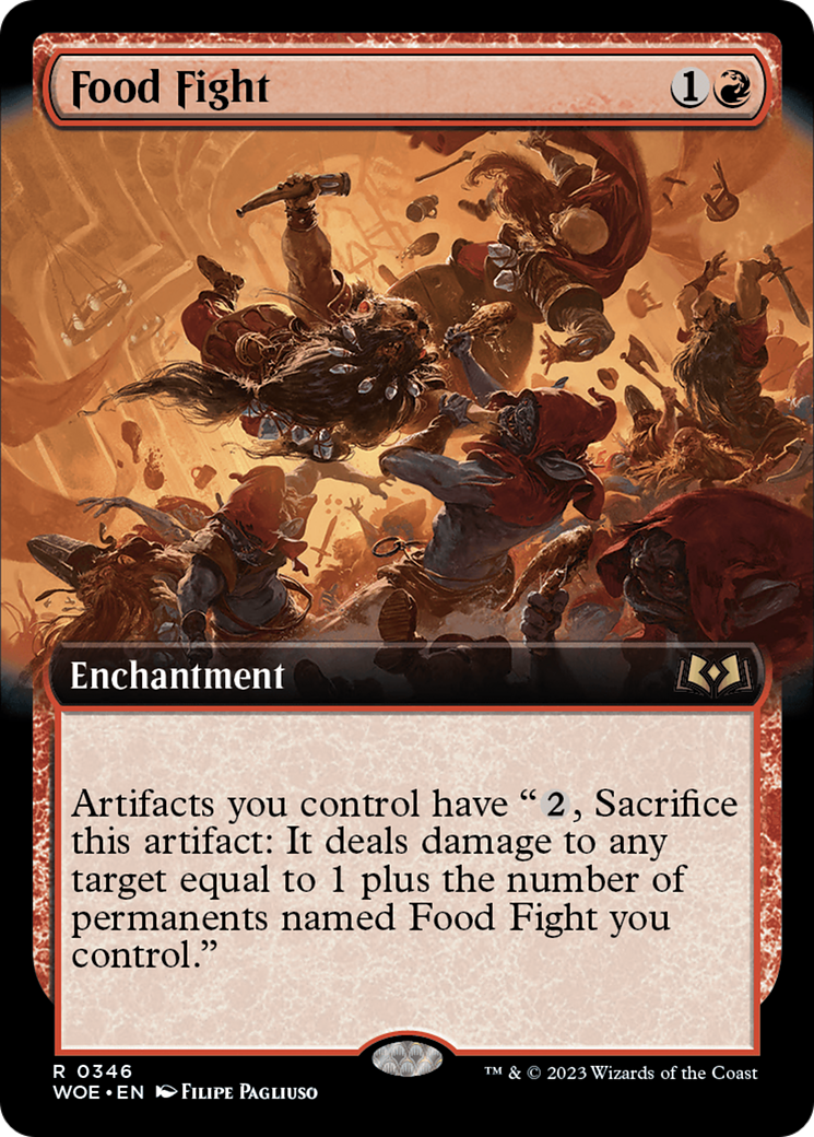 Food Fight (WOE-346) - Wilds of Eldraine: (Extended Art) - Premium MTG Single from Wizards of the Coast - Just $0.08! Shop now at Game Crave Tournament Store