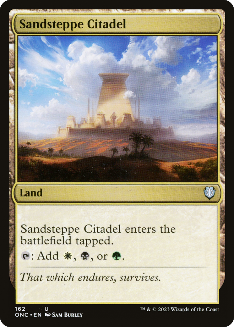 Sandsteppe Citadel (ONC-162) - Phyrexia: All Will Be One Commander - Premium MTG Single from Wizards of the Coast - Just $0.14! Shop now at Game Crave Tournament Store