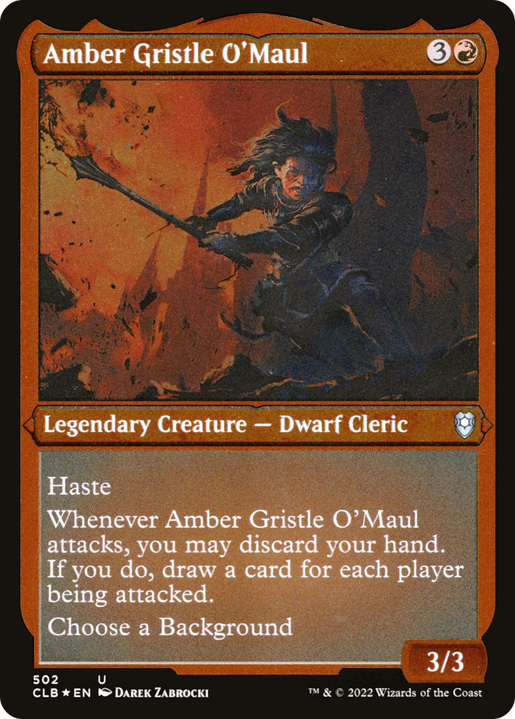 Amber Gristle O'Maul (CLB-502) - Commander Legends: Battle for Baldur's Gate Etched Foil - Premium MTG Single from Wizards of the Coast - Just $0.08! Shop now at Game Crave Tournament Store