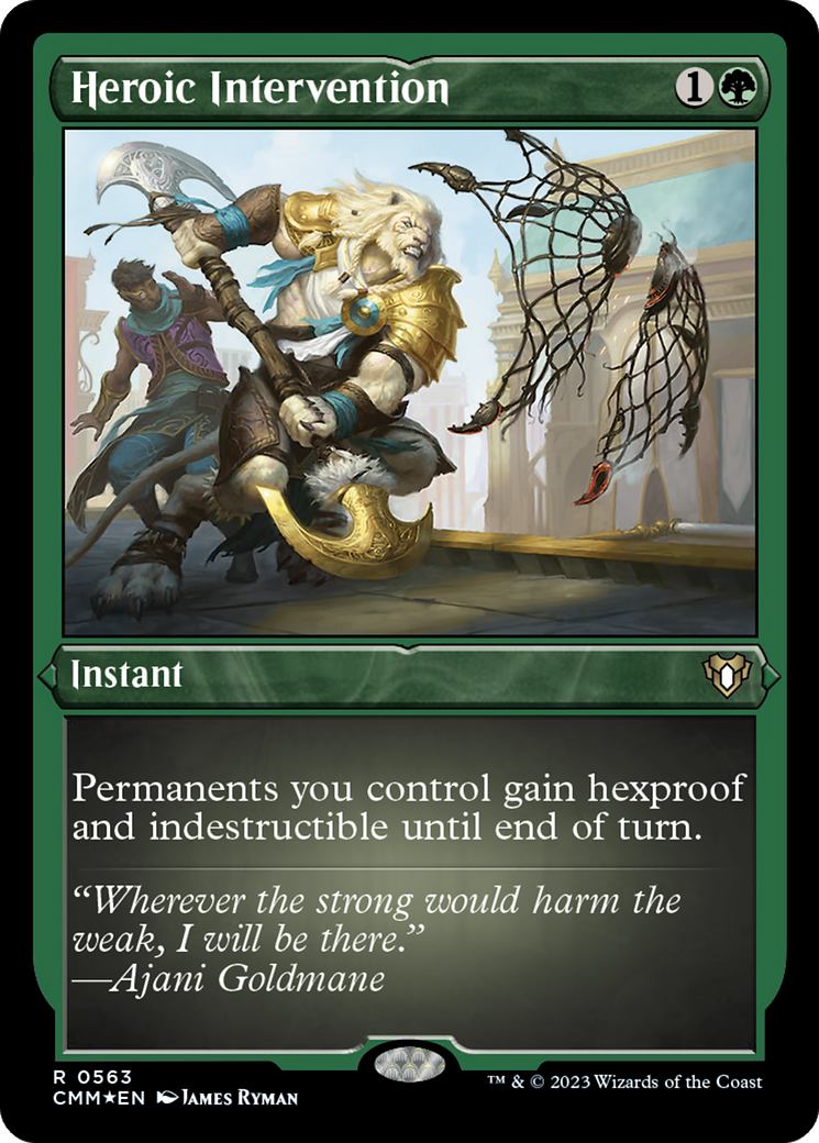 Heroic Intervention (CMM-563) - Commander Masters Etched Foil - Premium MTG Single from Wizards of the Coast - Just $5.53! Shop now at Game Crave Tournament Store