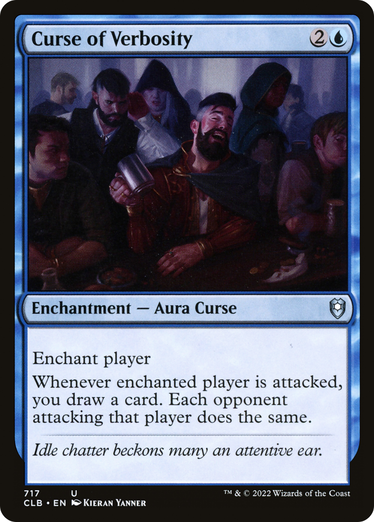 Curse of Verbosity (CLB-717) - Commander Legends: Battle for Baldur's Gate - Premium MTG Single from Wizards of the Coast - Just $0.13! Shop now at Game Crave Tournament Store