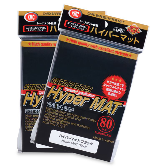 KMC Card Barrier Hyper Mat Black (80 ct) - Matte - Standard - Premium Card Sleeves from KMC - Just $9.99! Shop now at Game Crave Tournament Store