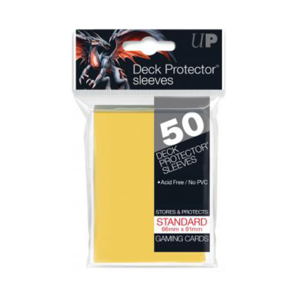 Ultra Pro Deck Protectors Solid Yellow (50ct) - Standard - Premium from Ultra Pro - Just $2.99! Shop now at Game Crave Tournament Store