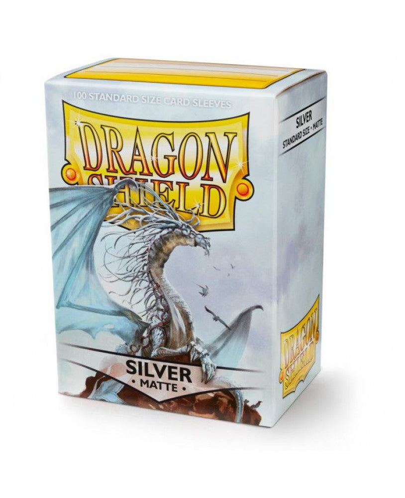 Dragon Shield Silver (100 ct) - Matte - Standard - Premium Card Sleeves from Arcane Tinmen - Just $12.99! Shop now at Game Crave Tournament Store