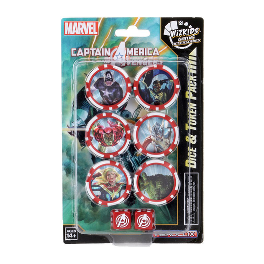HeroClix Captain America and The Avengers Dice & Token Pack - Premium HCX Sealed from WizKids - Just $7.99! Shop now at Game Crave Tournament Store