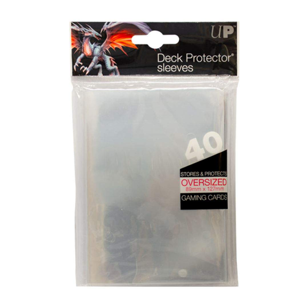Ultra Pro Deck Protectors Solid Clear (40ct) - Oversized - Premium from Ultra Pro - Just $4.99! Shop now at Game Crave Tournament Store