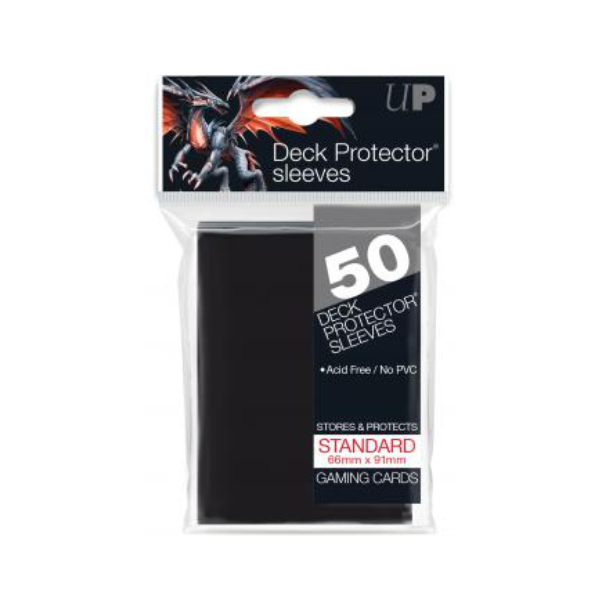 Ultra Pro Deck Protectors Solid Black (50ct) - Standard - Premium from Ultra Pro - Just $2.99! Shop now at Game Crave Tournament Store